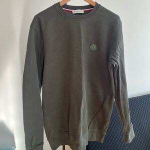 Moncler Olive Green Crewneck Sweater for Men